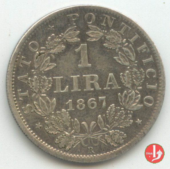 1 lira 1867 (Roma)