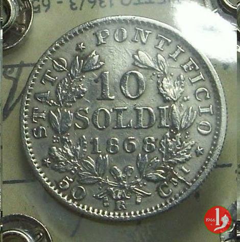 10 soldi - 50 centesimi 1868 (Roma)