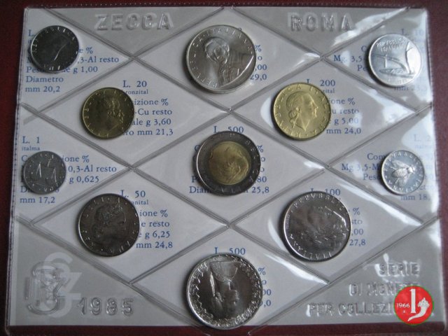 Divisionali zecca 1985 (Roma)