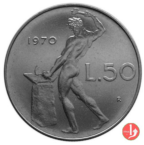 50 lire Vulcano 1970 (Roma)