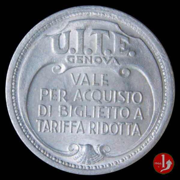 Genova - UITE Biglietto a Tariffa Ridotta 1944