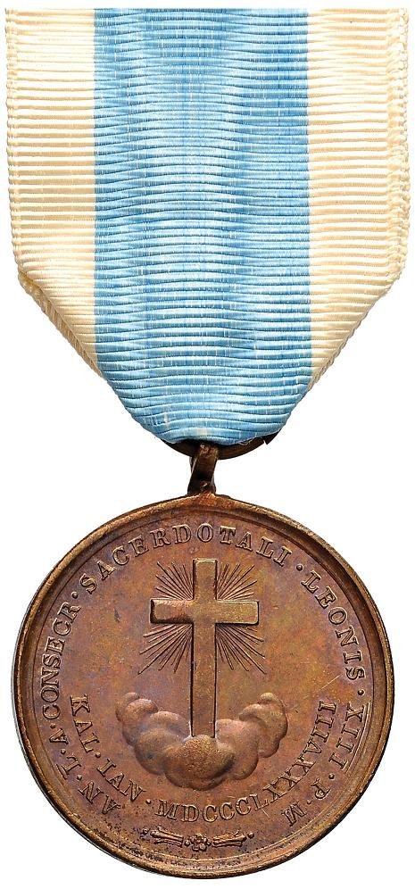 21-Giubileo Sacerdotale - Croce 30mm 1887 (Roma)