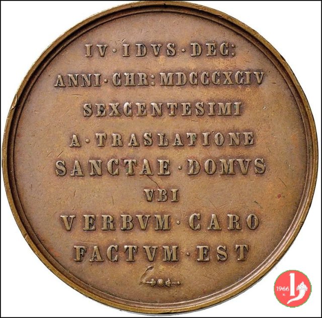 600° Traslazione Santa Casa Loreto 1894 1894