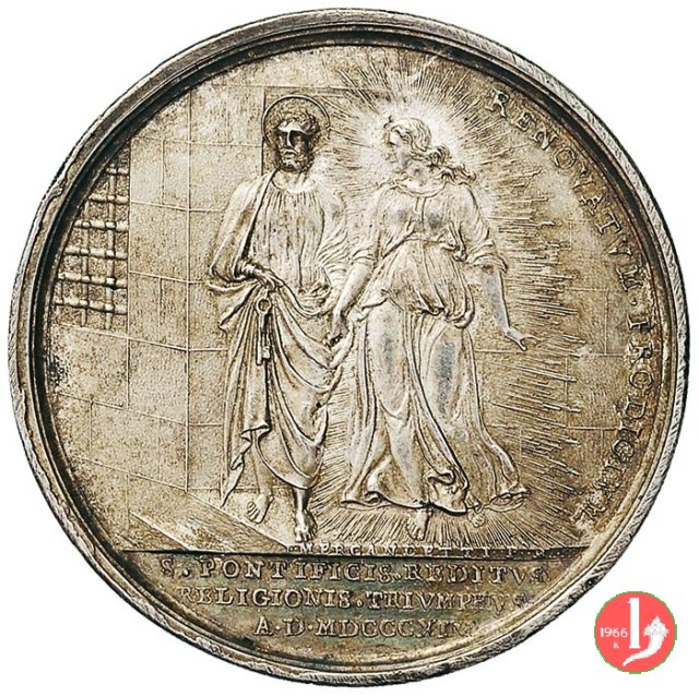 A . XV - Liberazione del Papa dalla prigionia -P67 1814 (Roma)