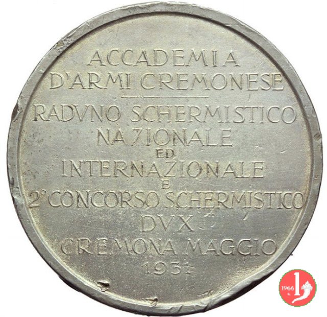 Acc. d'Armi Cremonese -2° Conc. Scherma -C- 1931