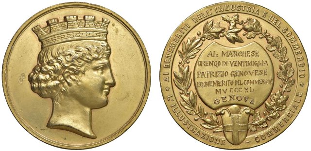 Ai Benemeriti dell'industria e del Commercio 1840
