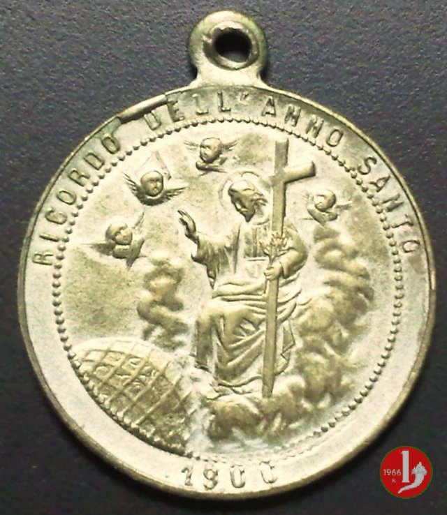 Anno Santo - Cristo benedicente sulle nubi 1900