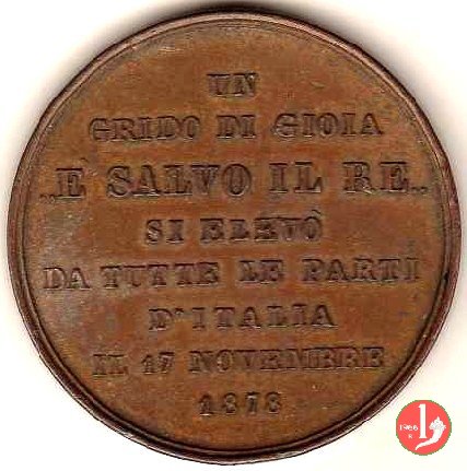 Sventato Attentato a Umberto I 37mm 1878