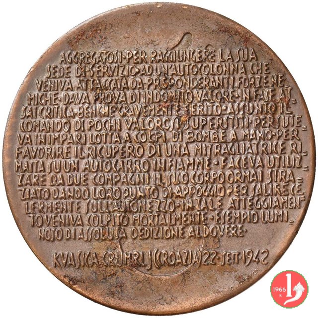 Calabrò Giovanni Medaglia d' Oro al V.M. 1948 1948