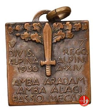 Coloniale - V Div. Alpina 7° Regg. Alpini -C180 1936