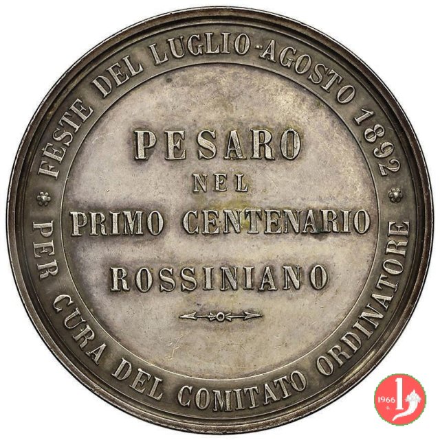 Pesaro - Gioacchino Rossini - Feste 1892 1892