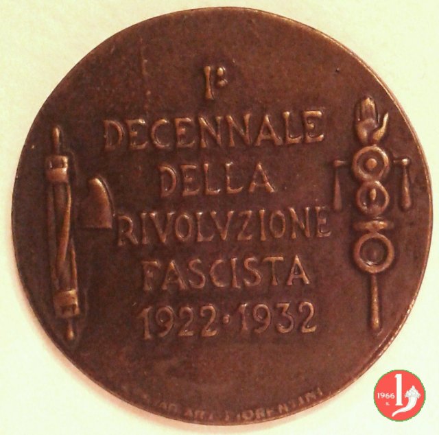 Decennale della Rivoluzione Fascista -Al Maiora Vindex 1932