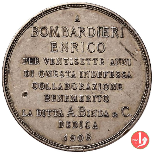 Ditta Binda a Bombardieri Enrico 1906 1906