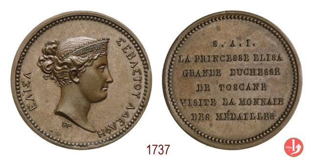 Elisa Bonaparte - Visita alla Zecca di Francia 1811 (Parigi)