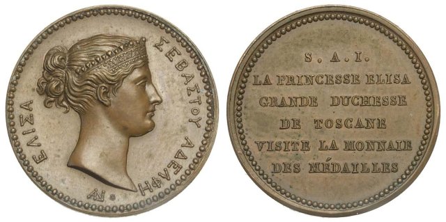 Elisa Bonaparte - Visita alla Zecca di Francia 1811 (Parigi)