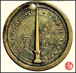 Erezione obelisco Flaminio -Mo861 1588 (Roma)