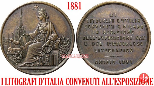 Esposizione Nazionale Milano - Litografi 1881 1881