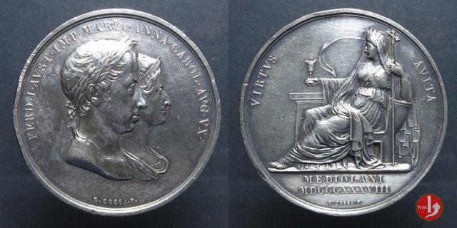 Ferdinando e Maria Anna Incoronazione 1838 -T264 1838 (Milano)