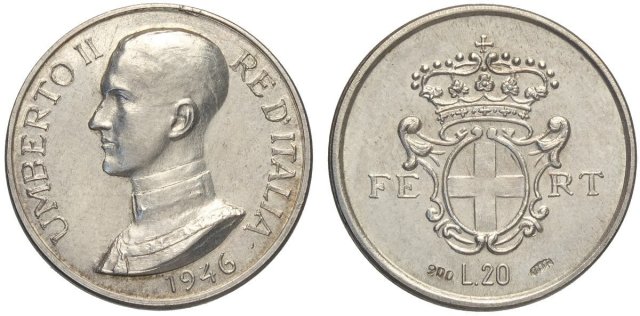 Gettone da 20 Lire 1946 1946