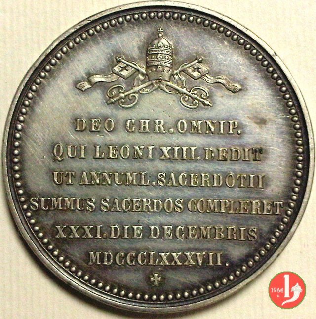 41-Giubileo Sacerdotale - Deo Chr. Omnip. 39mm 1887