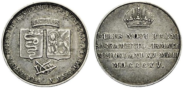 Incoronazione -Fides novi regni 1815 -T6 1815 (Milano)