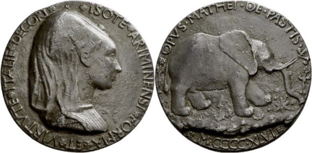 Isotta degli Atti velata -Elefante 1456