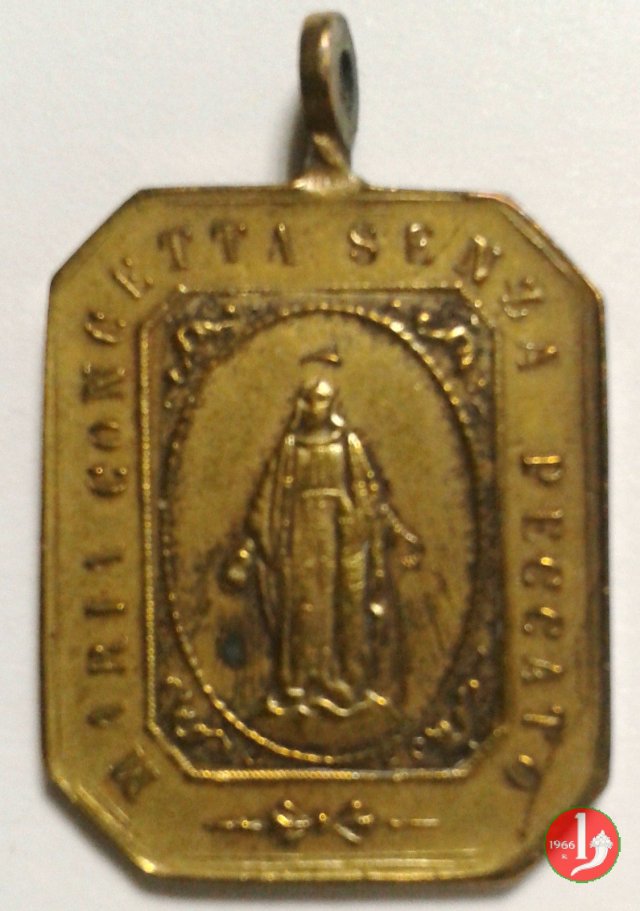 L'Immacolata rettangolare 30x20mm -Mo481 1878