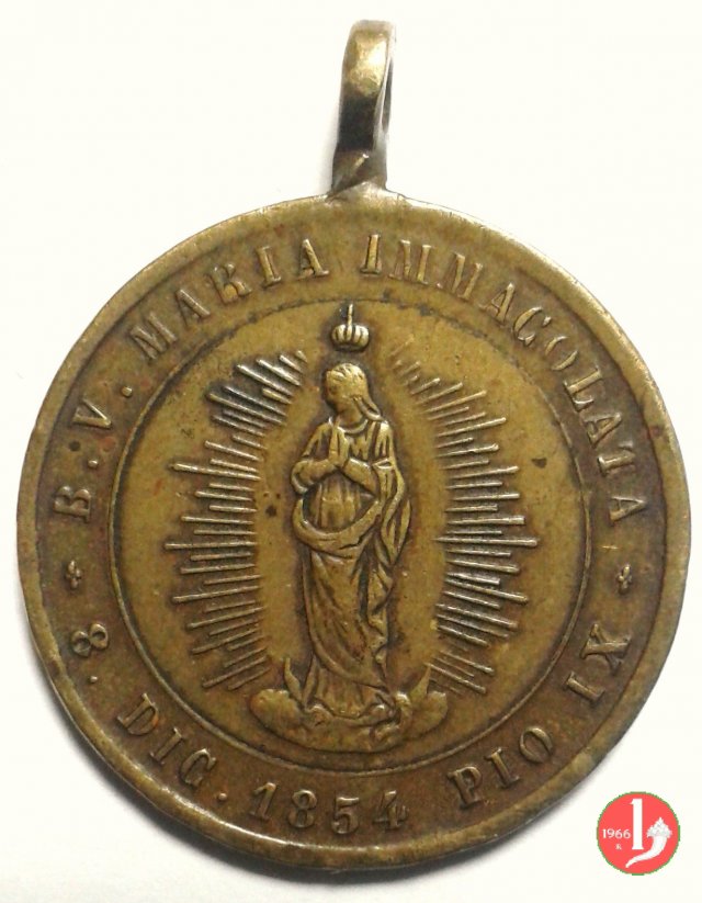 L'immacolata 1854 Pio IX -Mo483 1878