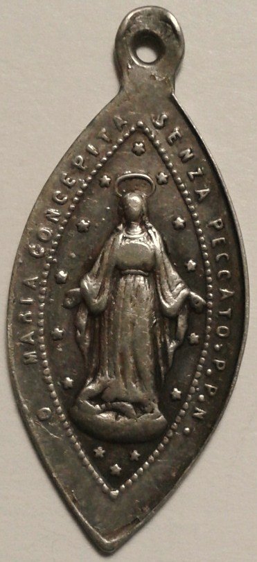 L'immacolata a mandorla 11x28mm 1878