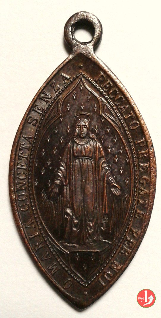 L'immacolata a mandorla 13x35mm 1878