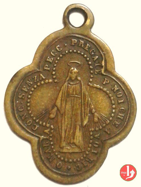 L'immacolata quadrilobata 16x16mm 1878