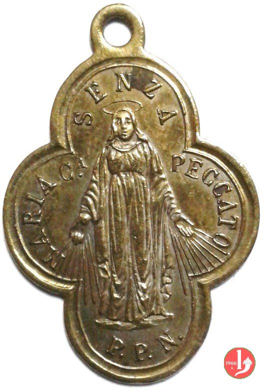 L'immacolata quadrilobata 25x20mm 1878