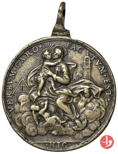 Madonna di Loreto con S. Casa -M214 1676