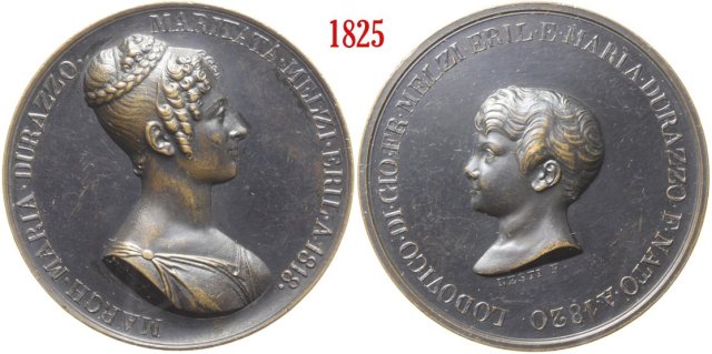 Maria Durazzo e Ludovico Melzi d'Eril 1825 -T132 1825