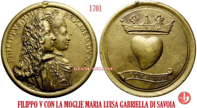 Maria Luisa Gabriella e Filippo V di Spagna -UdS XXXIV-7 1707