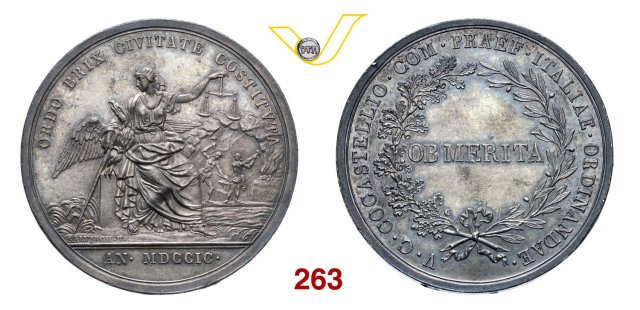 Medaglia Premio Repubblica Cisalpina 1799 1799