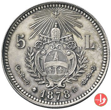 24-Medaglia o Gettone da 5 Lire 1878 (Bruxelles)