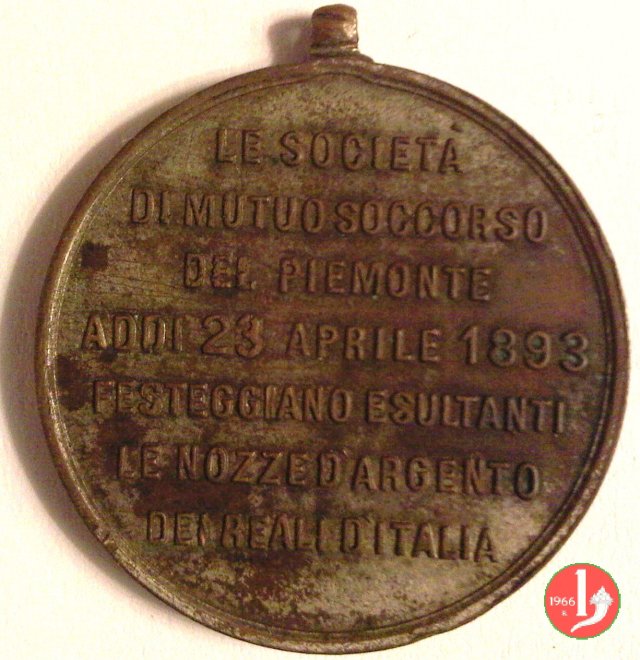 Nozze d'Argento-Mutuo Socc. Piemonte 23-04-1893 1893