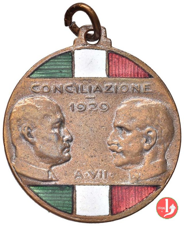 Pio XI - Vitt. Em. III-Mussolini -CM171 1929