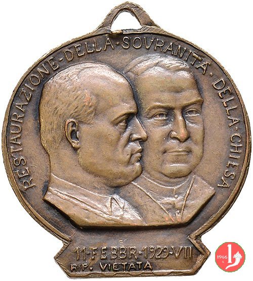 Pio XI - Vitt. Em. III-Mussolini -CM176 1929