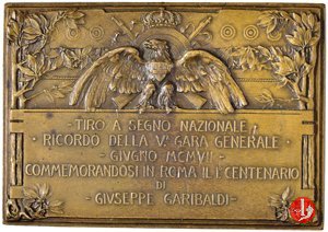Placca Tiro a Segno - Incontro di Teano 1907 1907