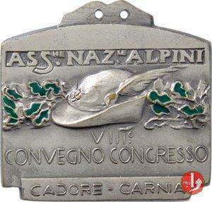 Placchetta Congr. Alpini Cadore 1927