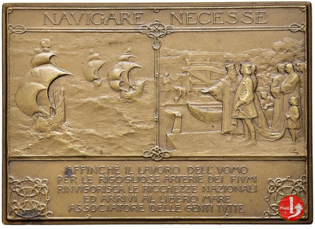 Placchetta-Congr. Inter. di Navigazione 1905 1906