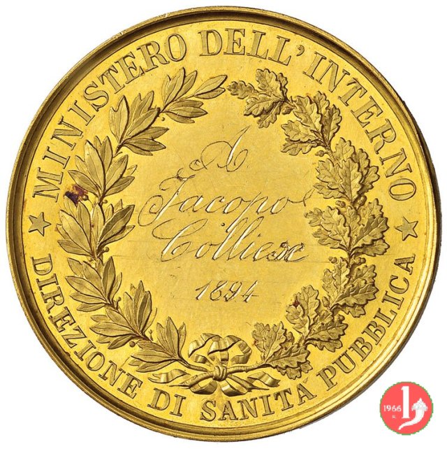 Premio Ministero dell'Interno - Sanità Pubblica 1879