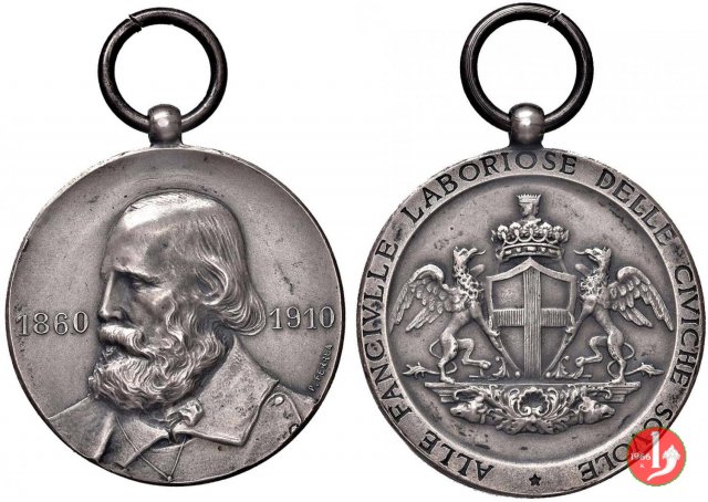 Premio Scuole Municipali - Garibaldi 1910 -Sa283/284 1910