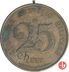 Premio per 25 Anni di Servizio Militare -181 1834 (Napoli)