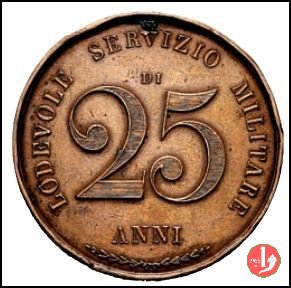 Premio per 25 Anni di Servizio Militare -181 1834 (Napoli)