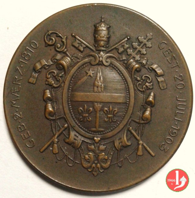 8- Ricordo del Pontificato 34mm -Mo409 1903