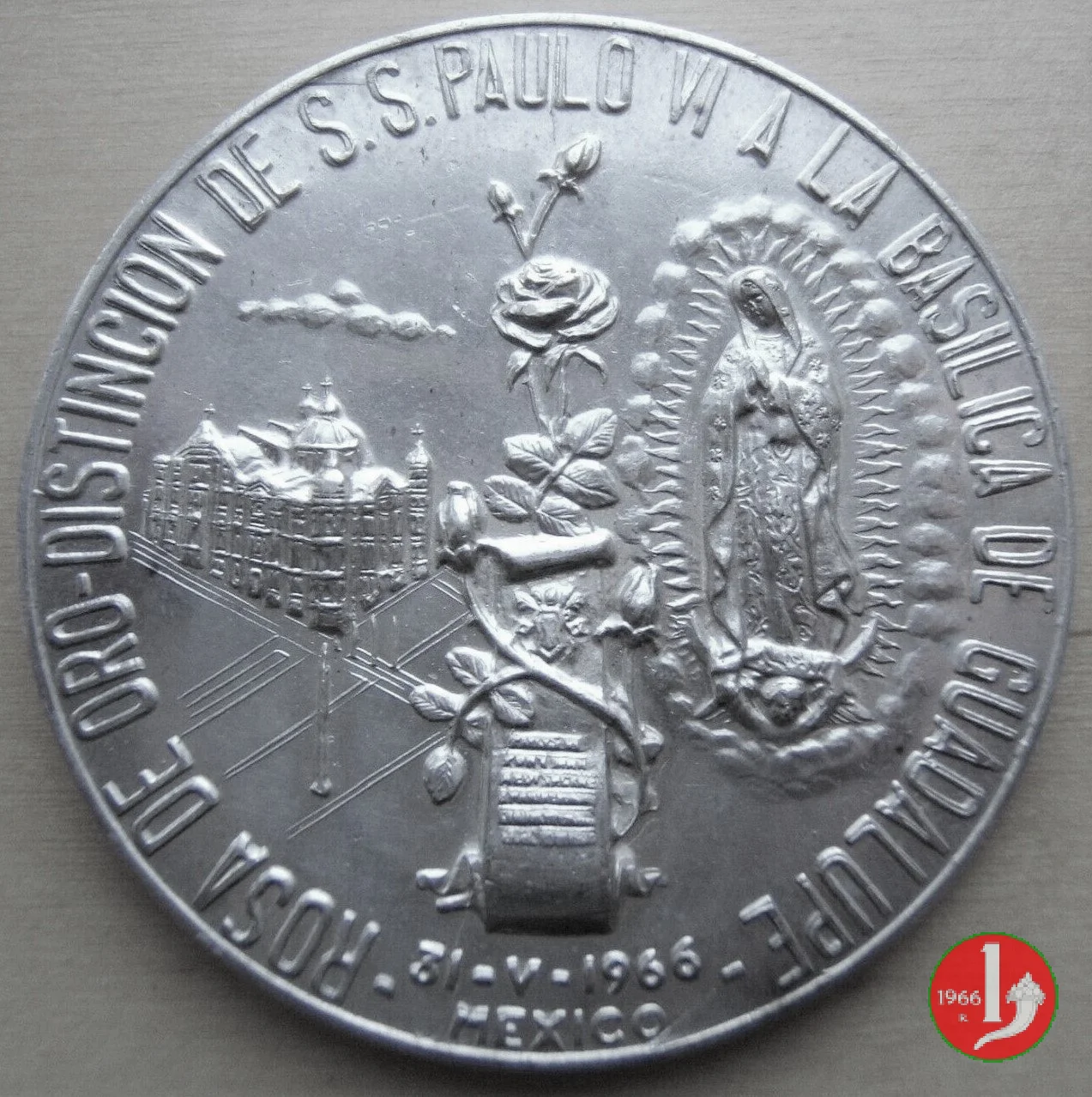 Rosa d'Oro al Santuario N.S. Guadalupe 25-3-66 -MM204 1966