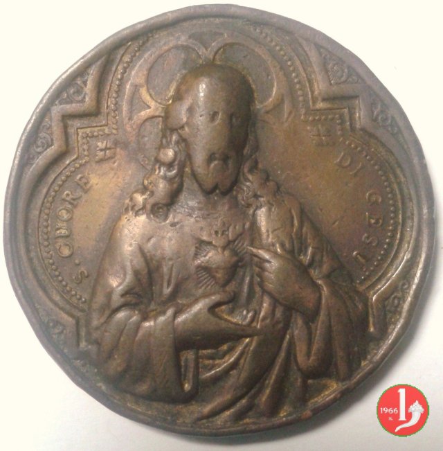 Sacro Cuore di Gesú e Sacra Famiglia 40mm 1890